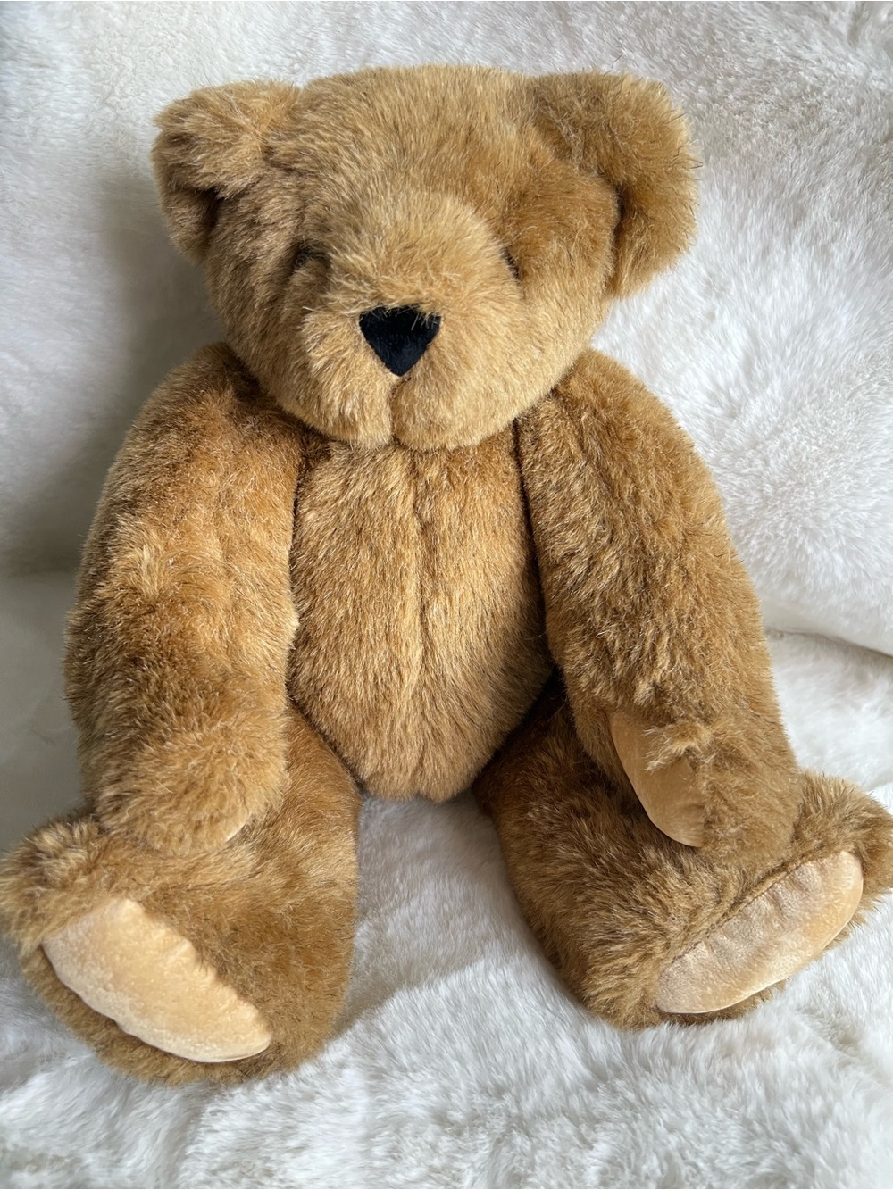 Vermont Teddy Bear Co Jointed Plush Bear Brown Stuffed Animal 15”